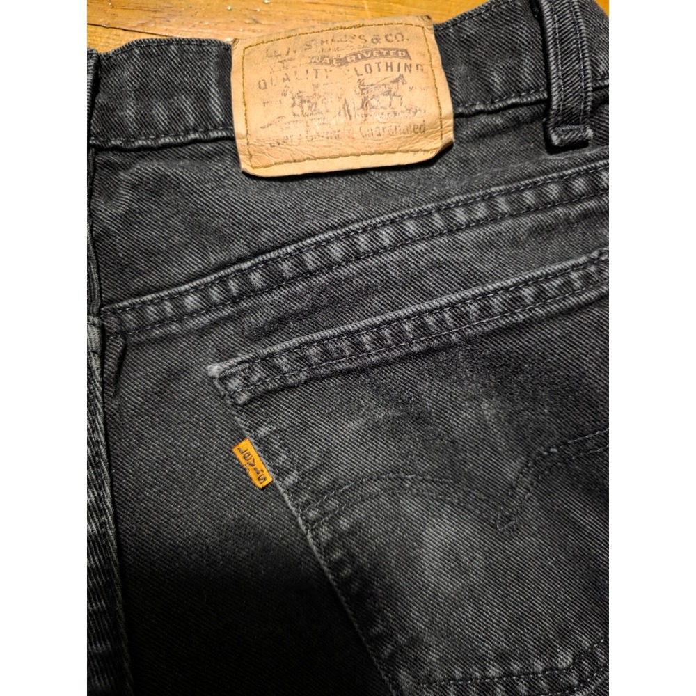 Vintage‎ Levis 505 Orange Tab Black Straight Leg Jeans Mens 21x32 Made in Canada - Picture 2 of 4